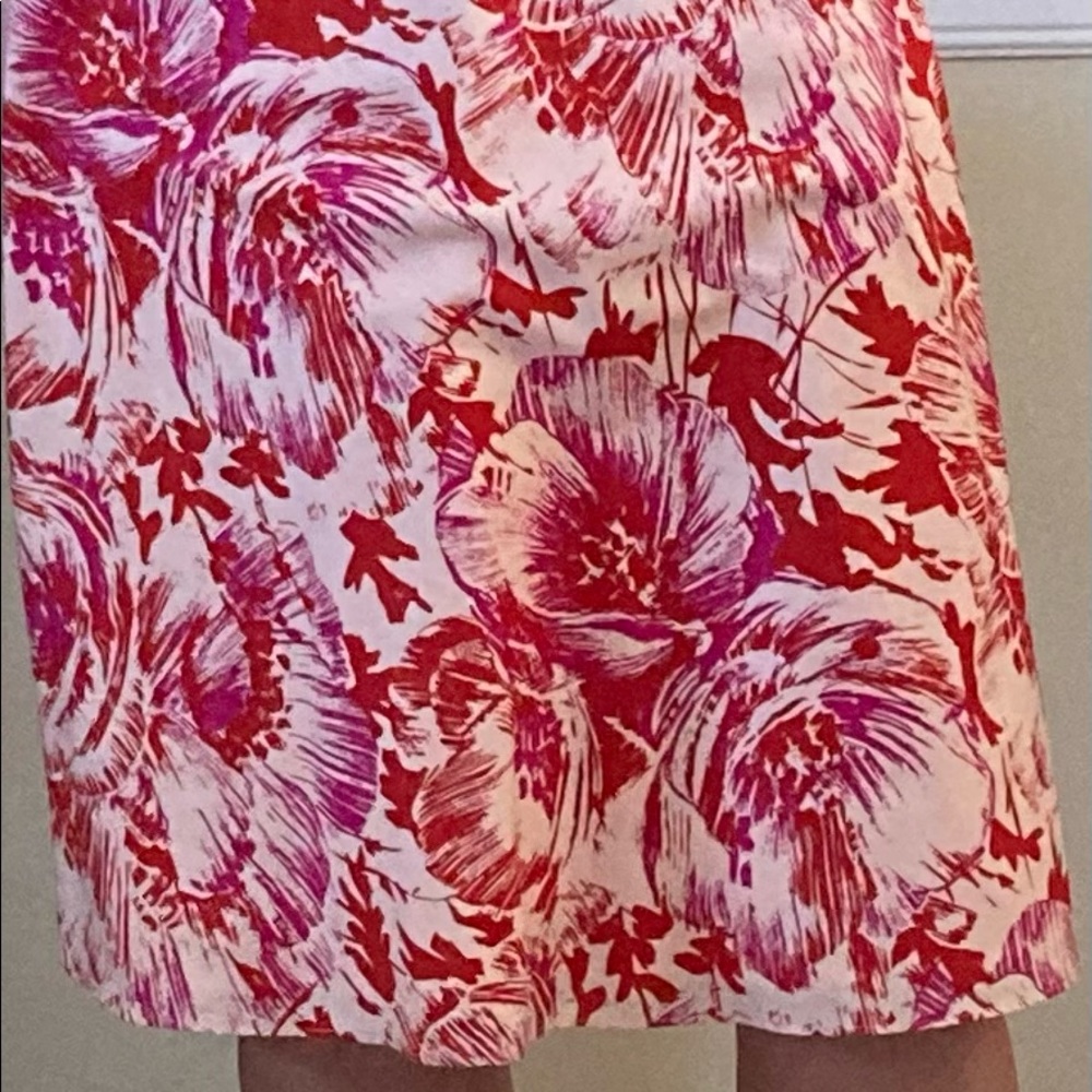 EUC Ann Taylor Petite •100% Cotton knee length Glamorous sleeveless summer dress - Picture 6 of 8